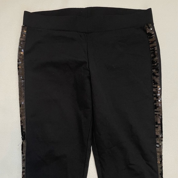 Torrid Platinum Tuxedo Legging - Ponte Sequin Stripe Black Sz 1X - Picture 3 of 13